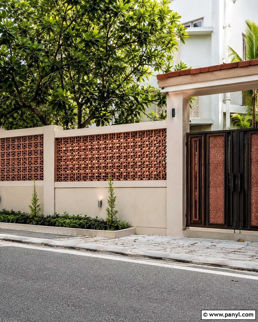 Terracotta Jali Compound Wall - 20 compound wall design exterior indian simple ideas