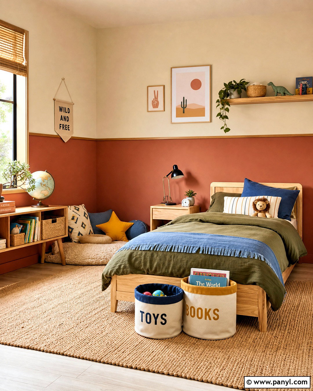 Terracotta Kids Room - 20 kids room wall color ideas