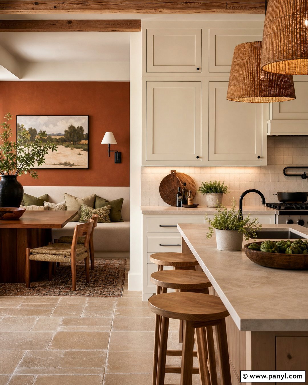 Terracotta Kitchen Accent Wall - 30 kitchen accent wall color ideas