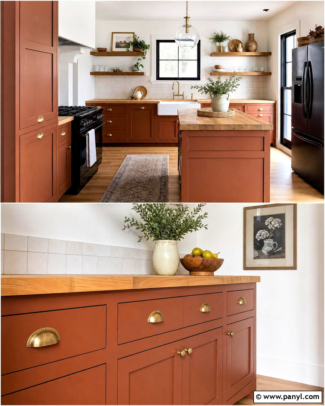 Terracotta Kitchen Cabinets With Butcher Block Countertops - 20 terracotta kitchen cabinets