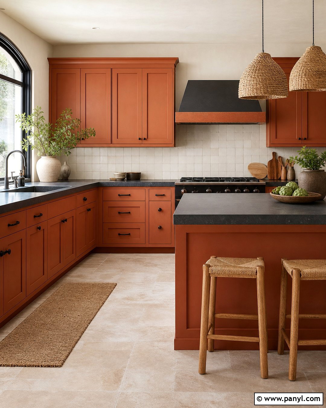 Terracotta Kitchen Cabinets With Dark Countertops - 20 Kitchen Cabinet Paint Colors With Dark Countertops