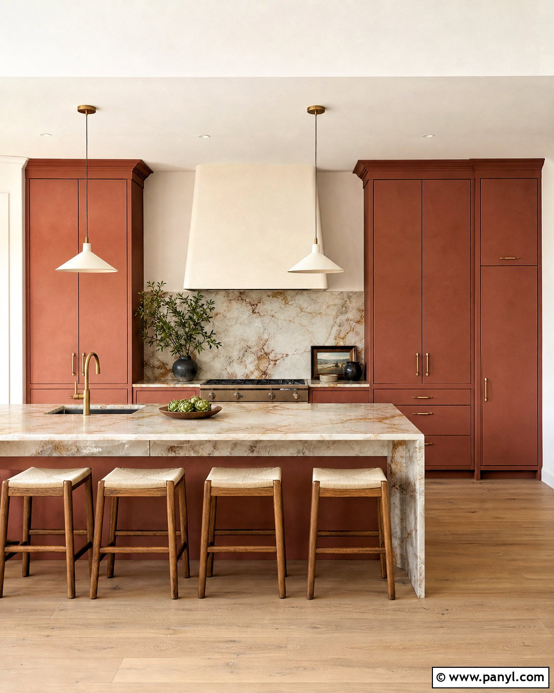 Terracotta Kitchen Cabinets With Marble Backsplash - 20 terracotta kitchen cabinets