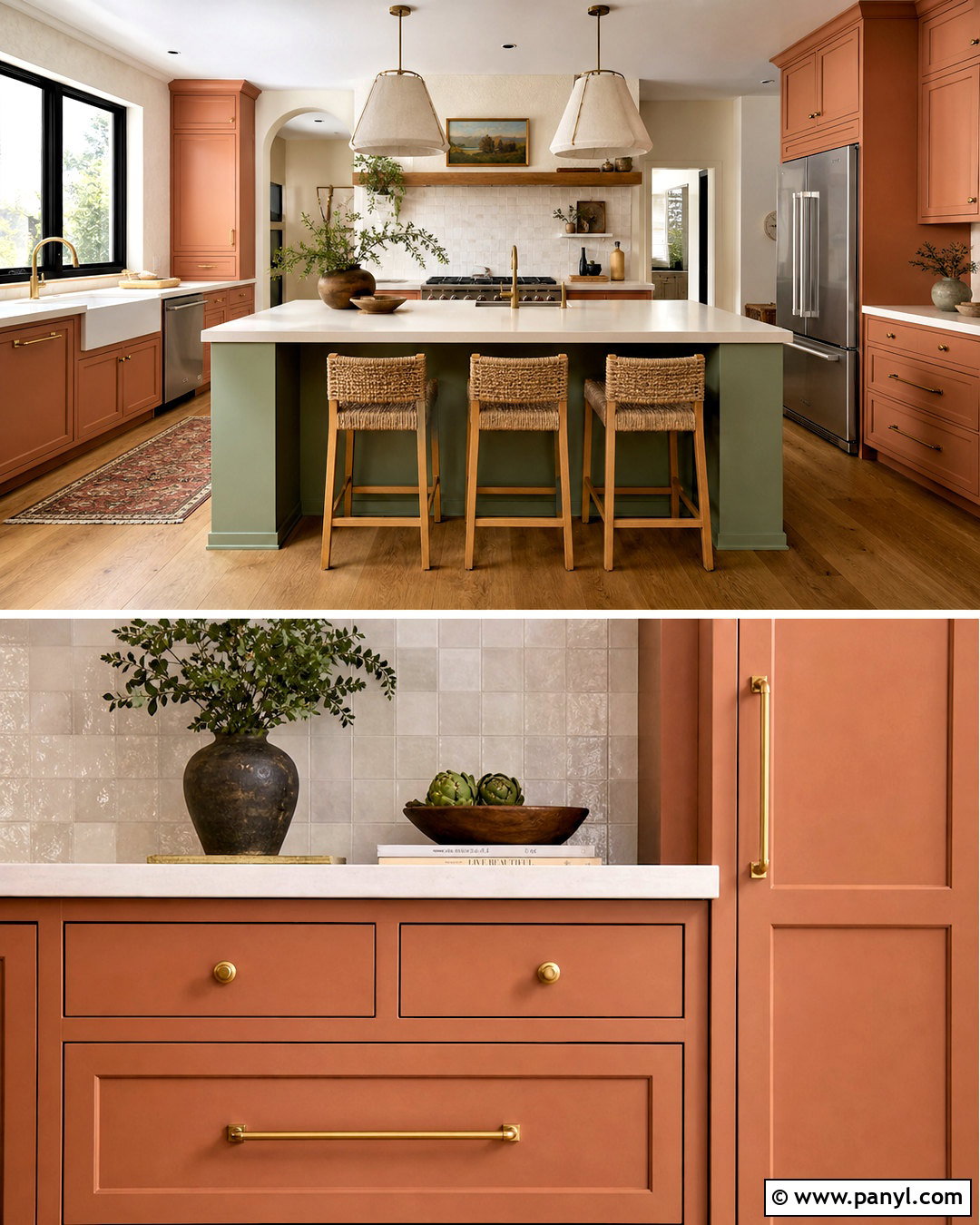 Terracotta Kitchen Cabinets With Sage Green - 20 terracotta kitchen cabinets