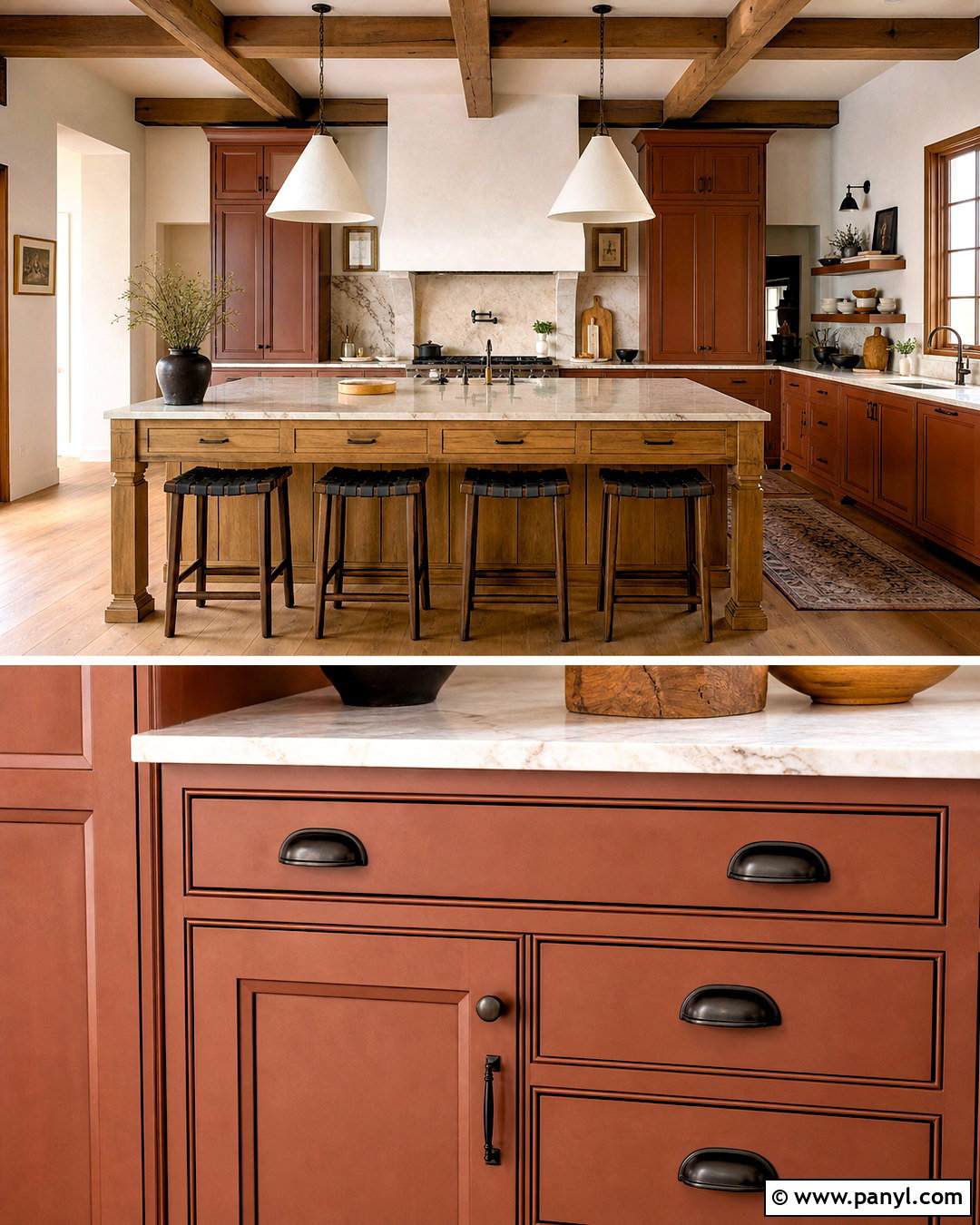 Terracotta Kitchen Cabinets With Wood Beams - 20 terracotta kitchen cabinets