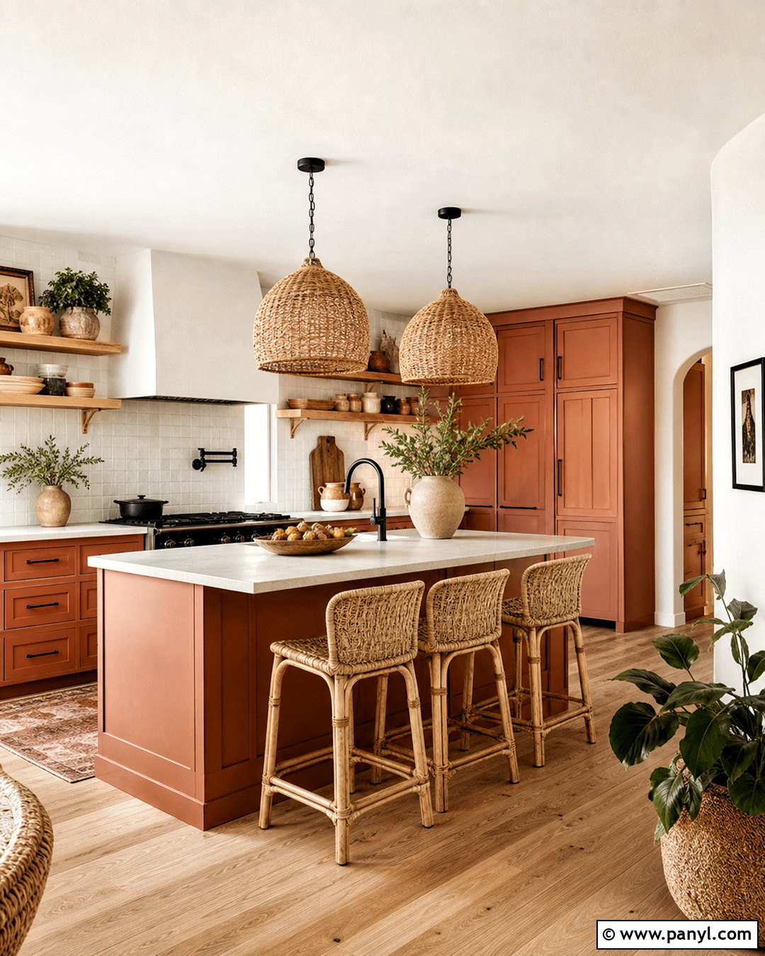 Terracotta Kitchen Cabinets - 20 kitchen cabinet color ideas