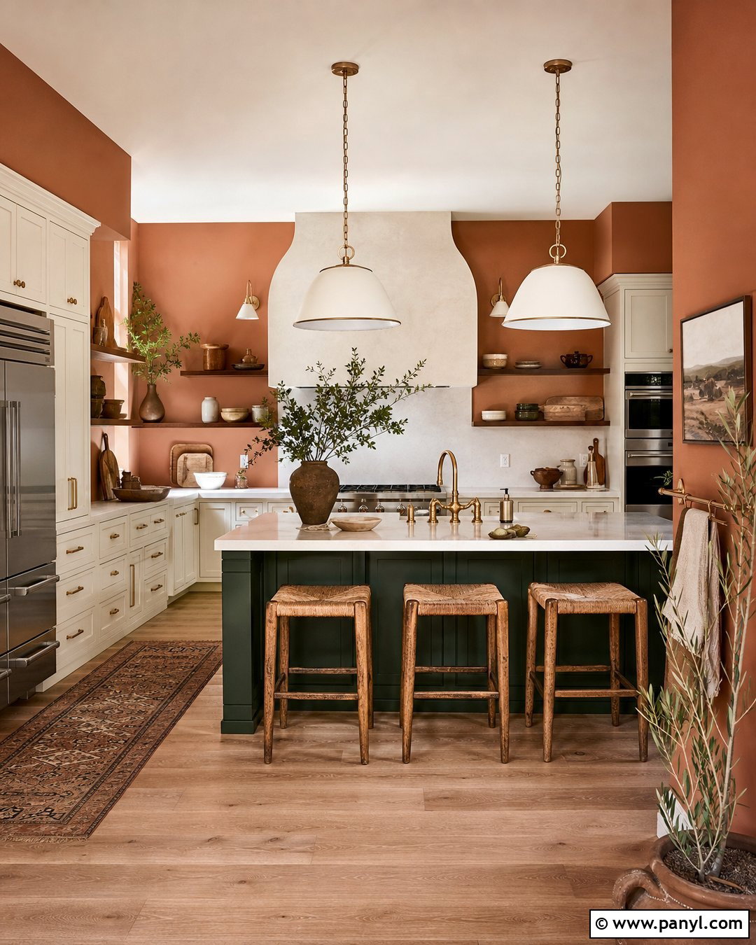Terracotta Kitchen Walls - 35 Kitchen Color Ideas For Walls