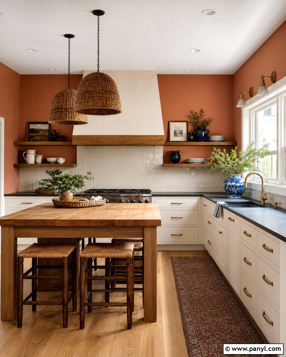 Terracotta Kitchen Walls - 35 kitchen wall colours