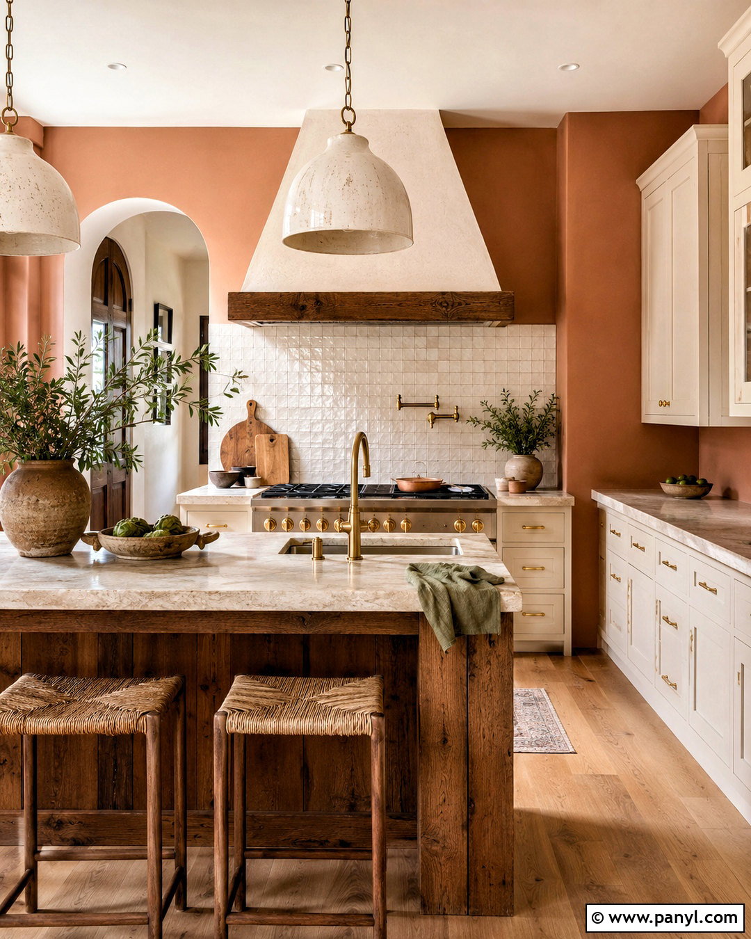 Terracotta Kitchen Walls - 35 white kitchen cabinets wall color ideas