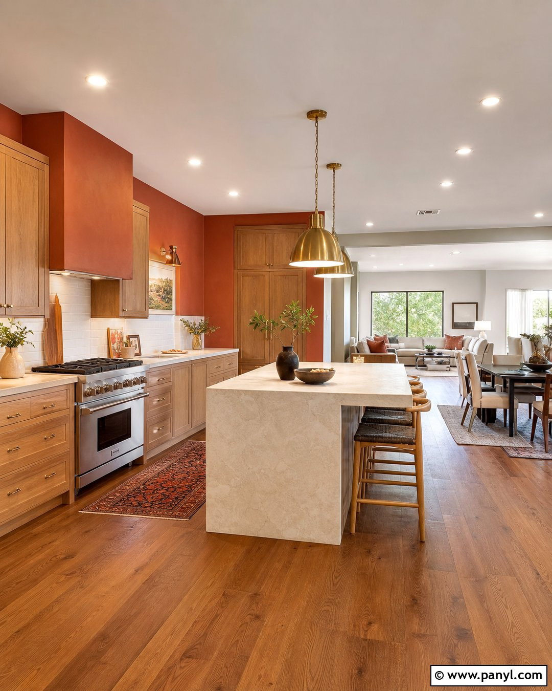 Terracotta Kitchen Walls In An Open Kitchen - 40 terracotta kitchen walls