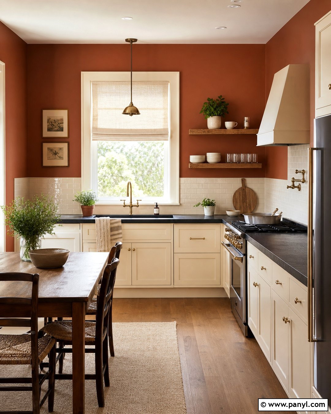 Terracotta Kitchen Walls With Soapstone Counters - 40 terracotta kitchen walls