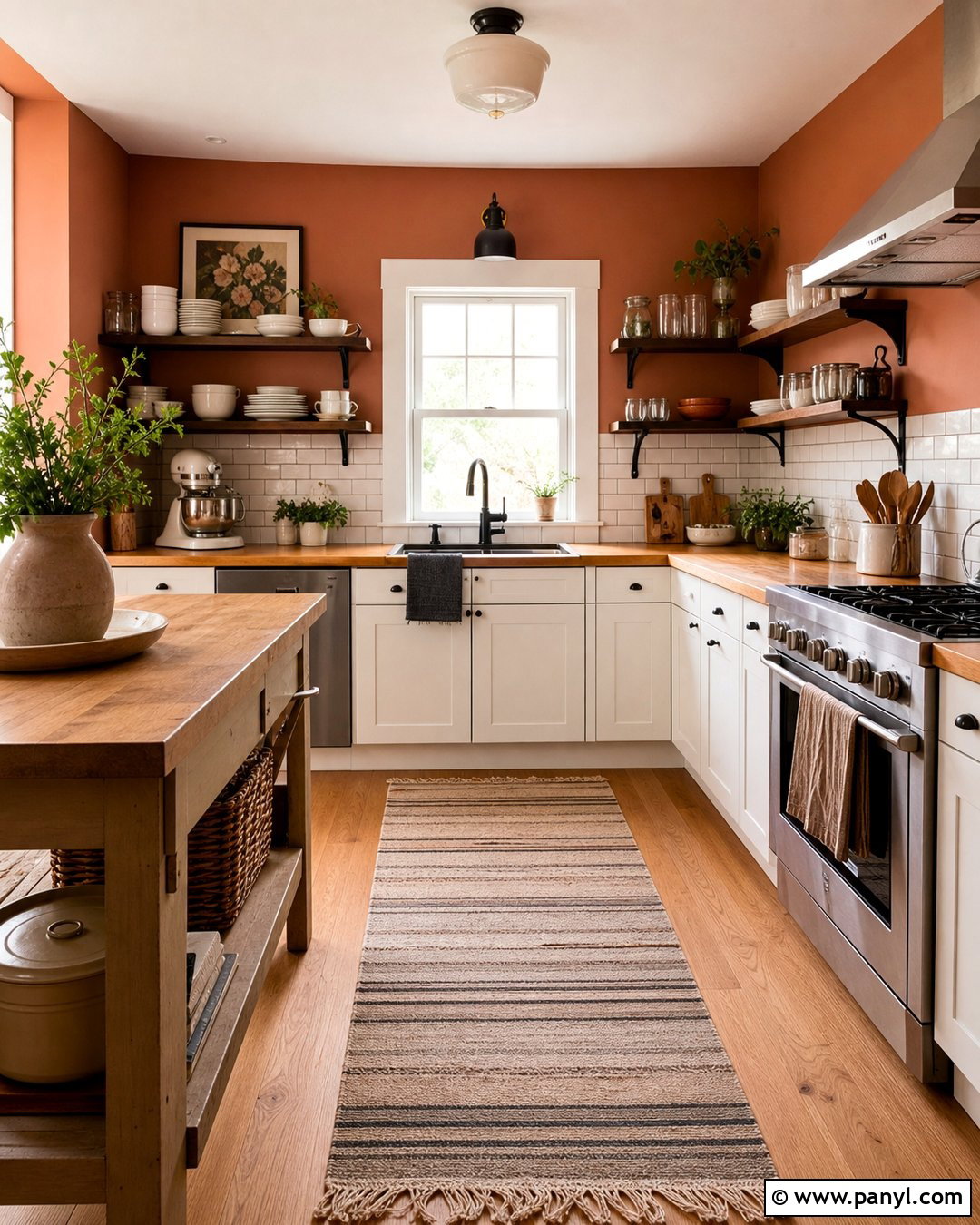 Terracotta Kitchen Walls With White Subway Tile - 40 terracotta kitchen walls
