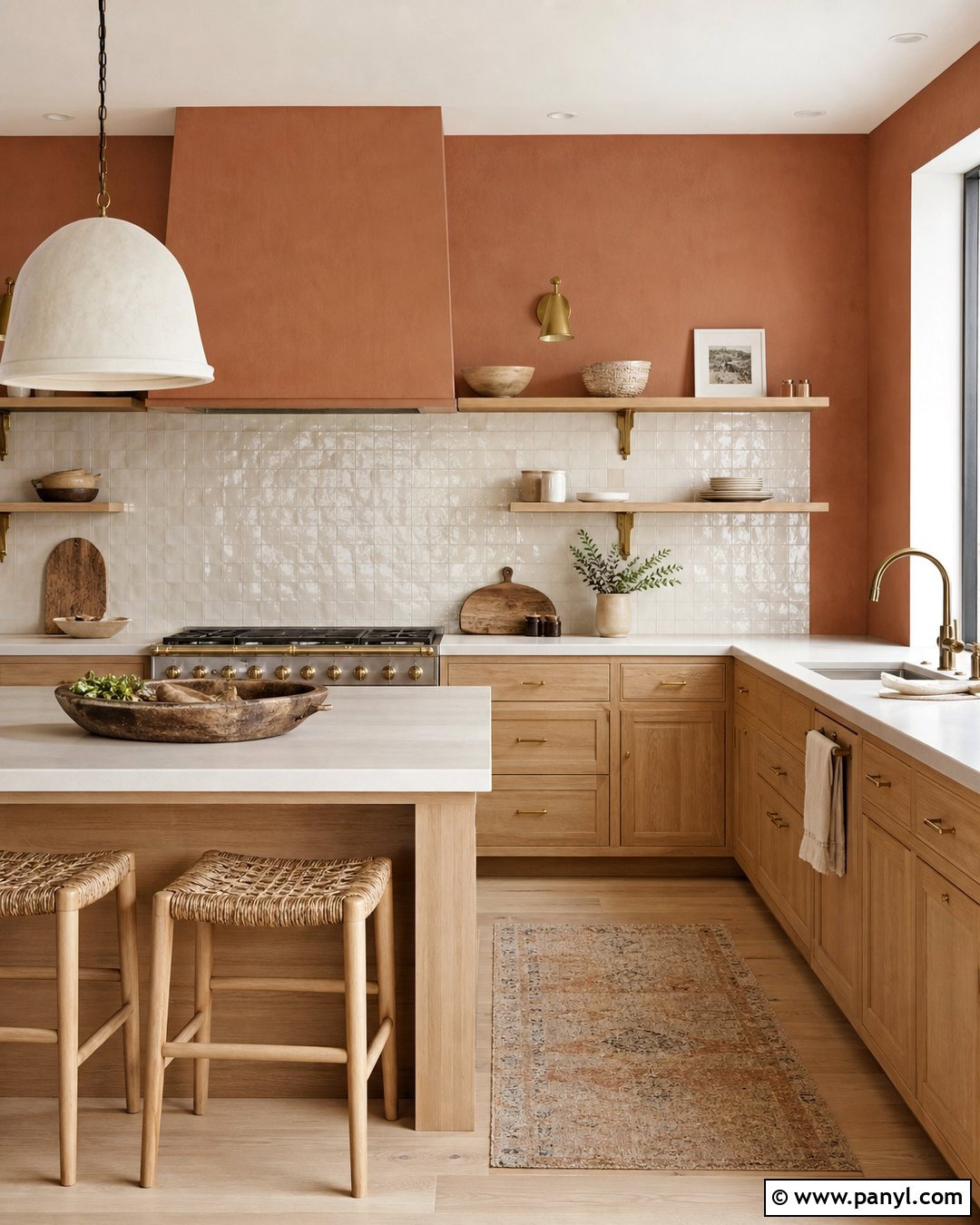 Terracotta Kitchen Walls With Zellige Backsplash - 40 terracotta kitchen walls