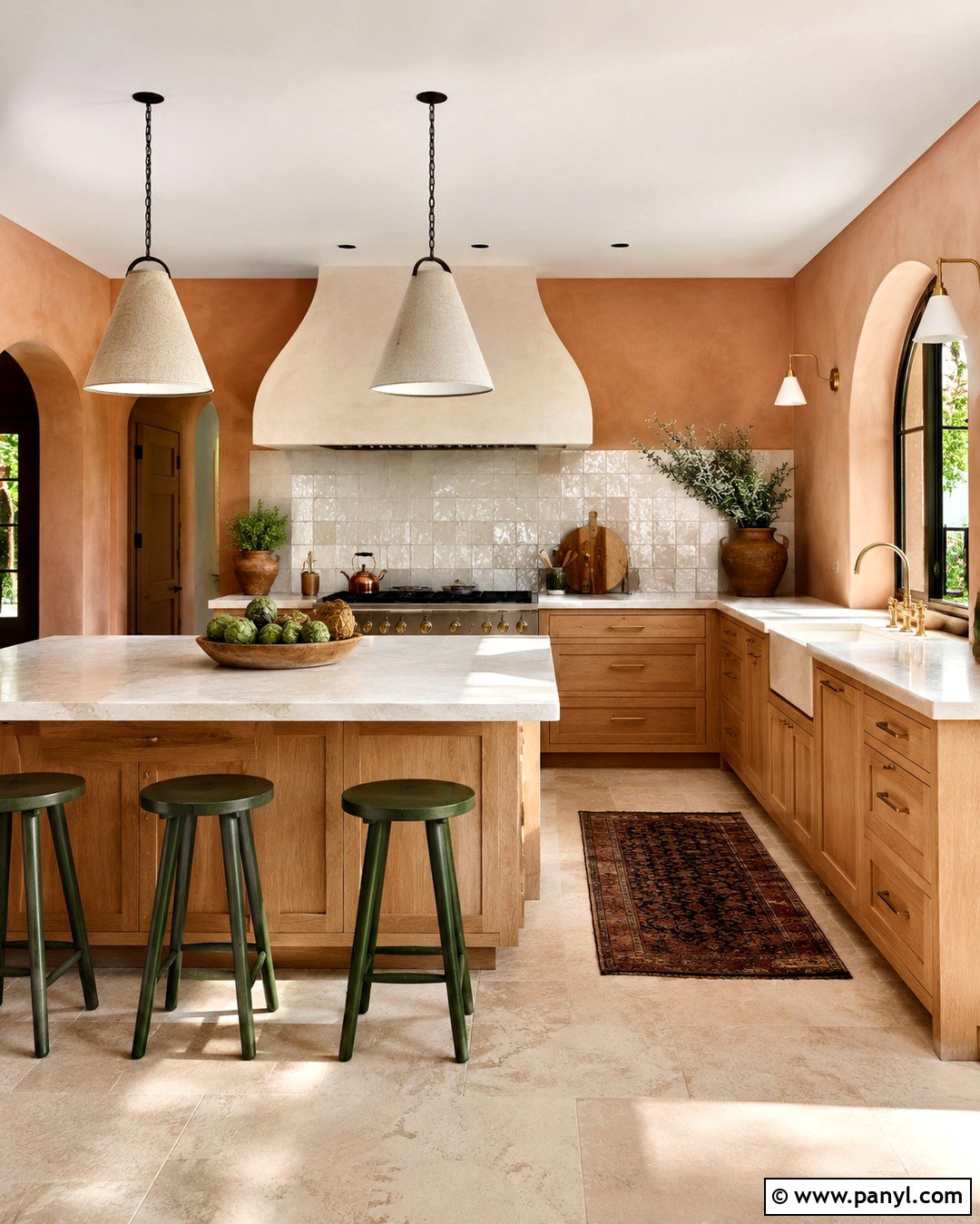 Terracotta Kitchen Walls - 20 Bright Kitchen Wall Colors