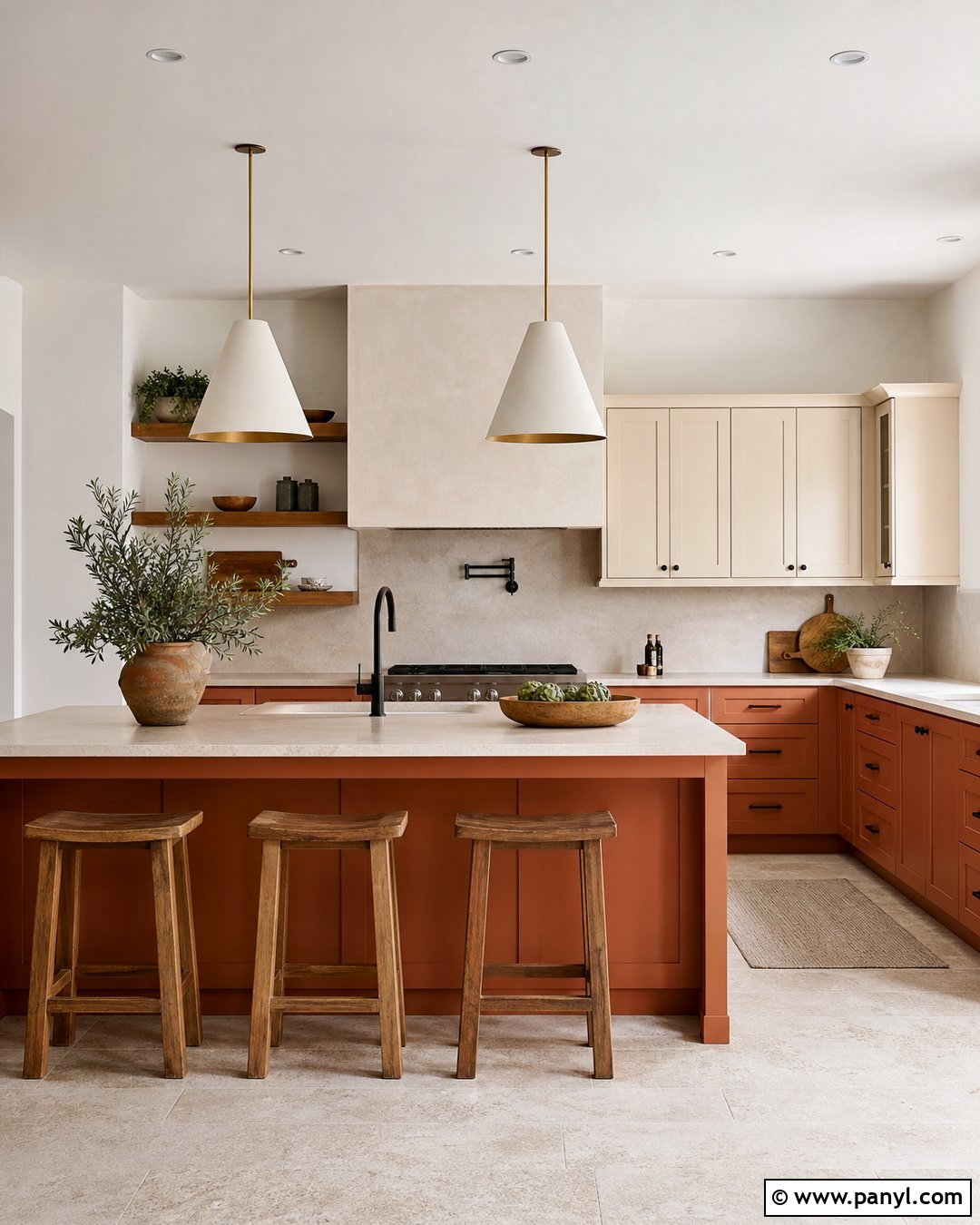 Terracotta Kitchen - 20 Current Kitchen Color Trends