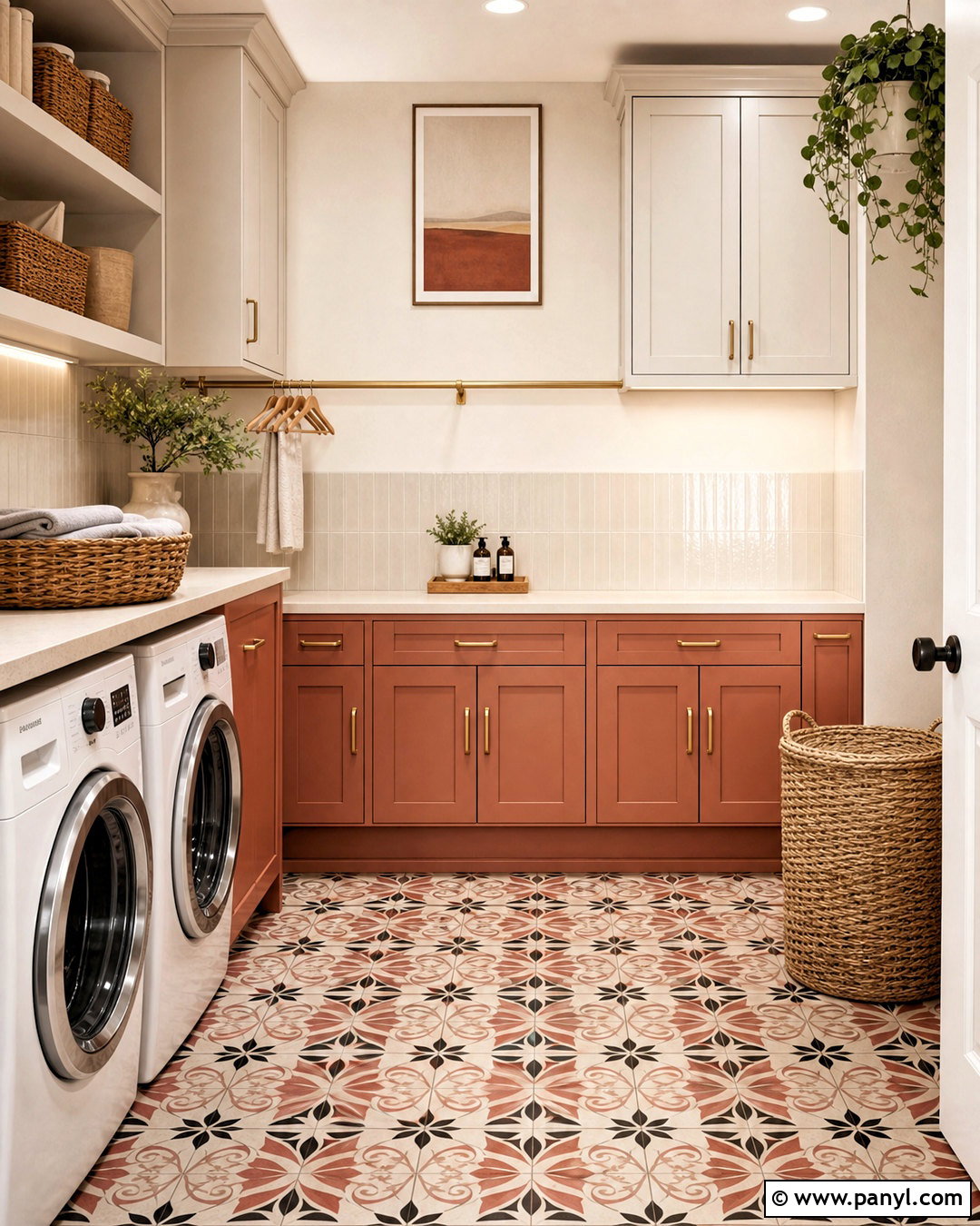 Terracotta Laundry Room - 20 terracotta interior design ideas