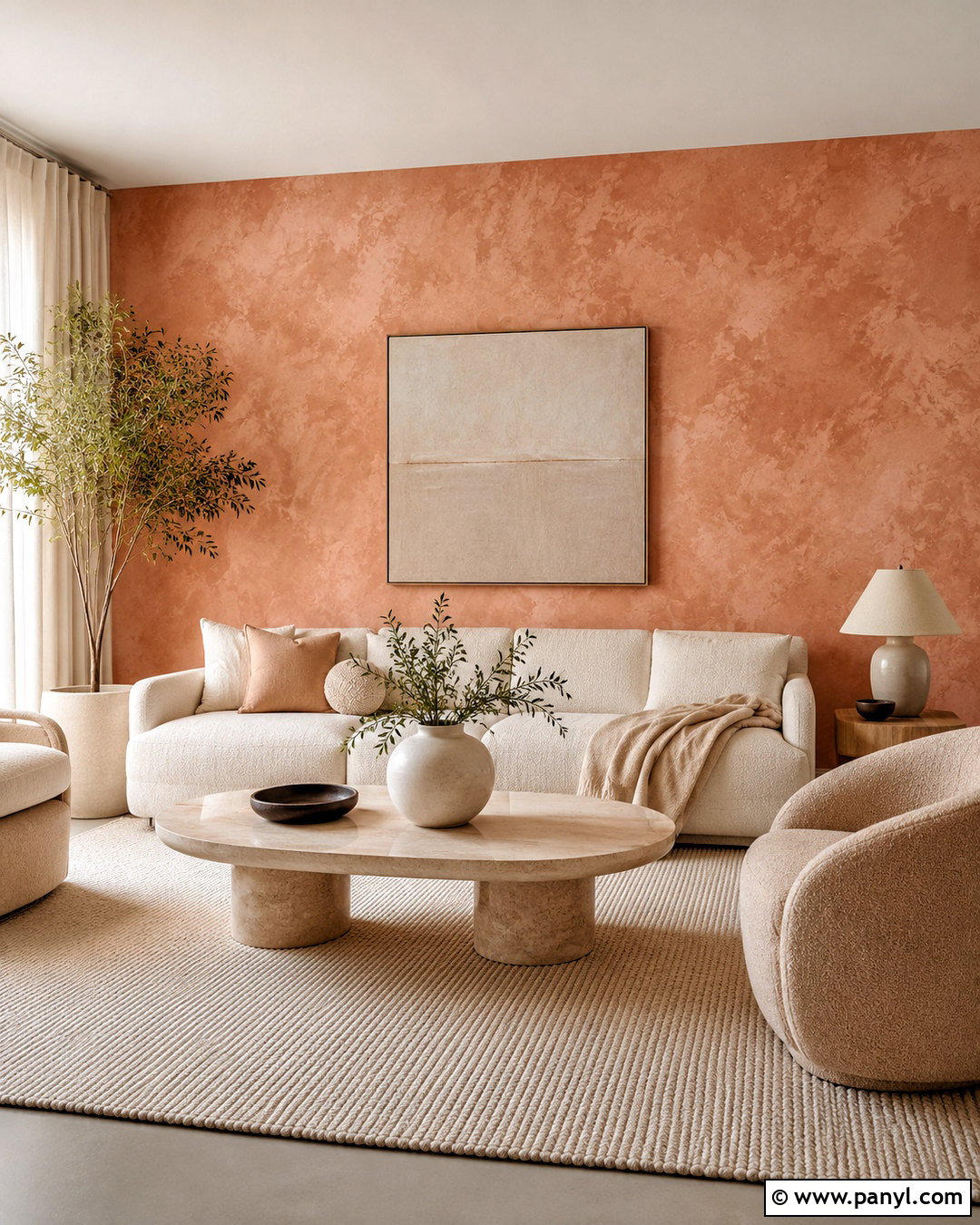 Terracotta Limewash Accent Wall - 35 terracotta accent wall ideas