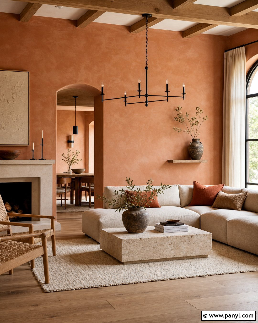 Terracotta Limewash And Sand Beige - 25 Limewash Color Combinations