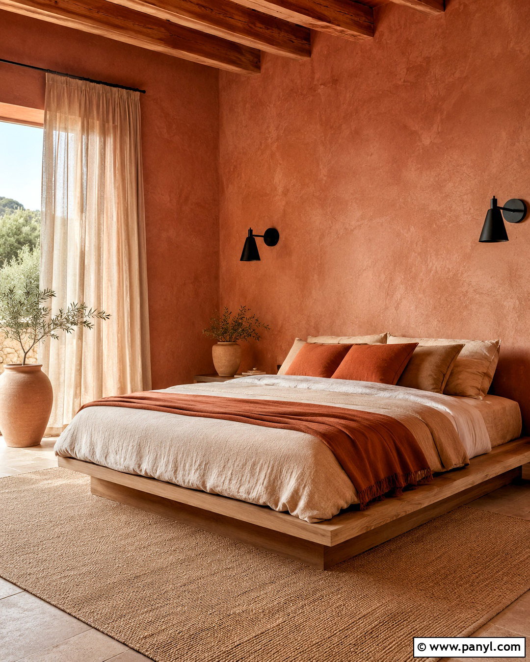 Terracotta Limewash Bedroom - 20 limewash walls bedroom ideas