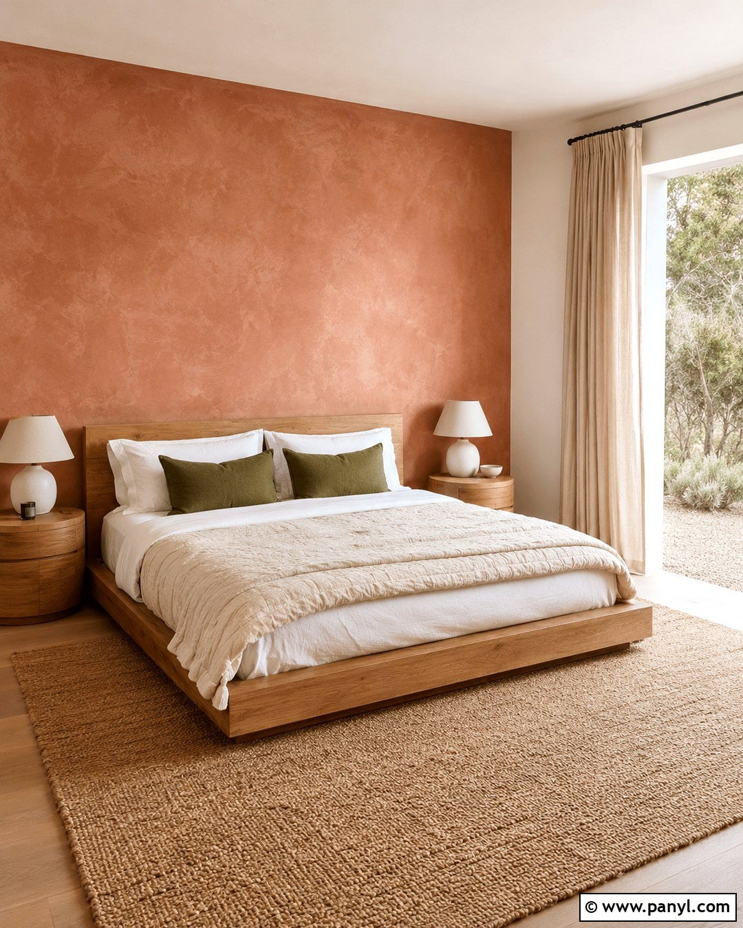 Terracotta Limewash Bedroom Wall - 20 terracotta interior wall ideas