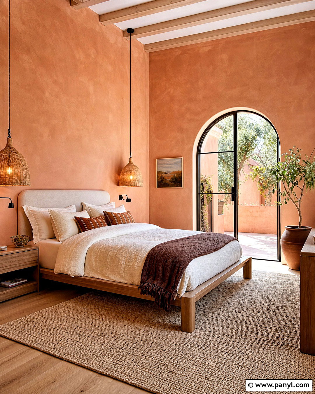 Terracotta Limewash Bedroom Walls - 20 wall paint inspiration ideas