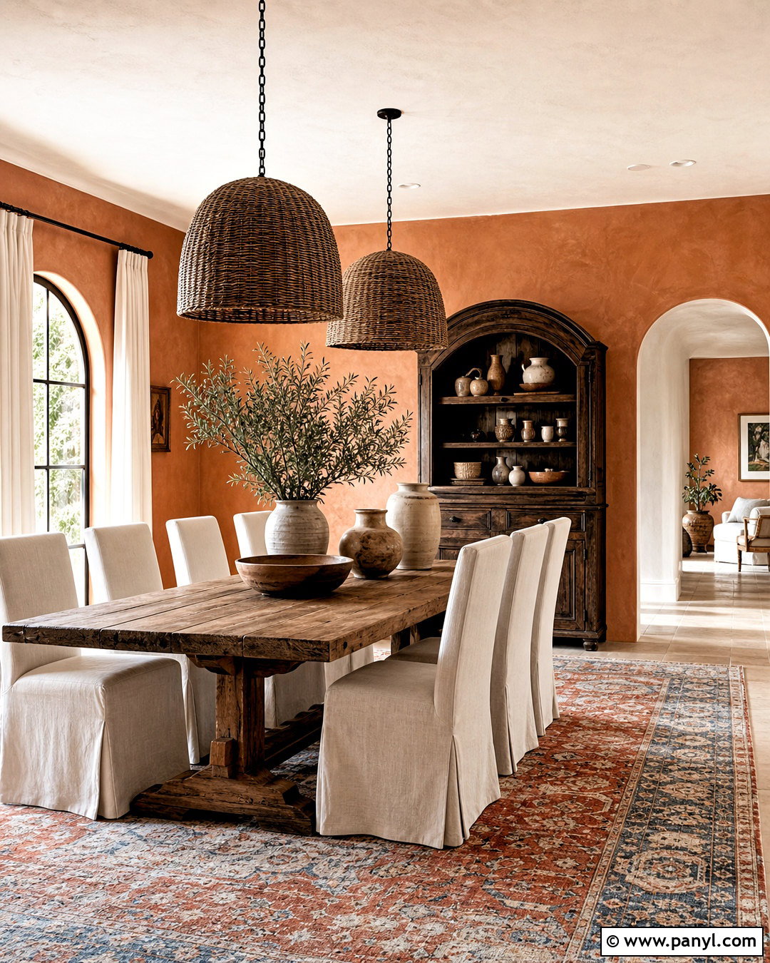 Terracotta Limewash Dining Room - 20 limewash colors