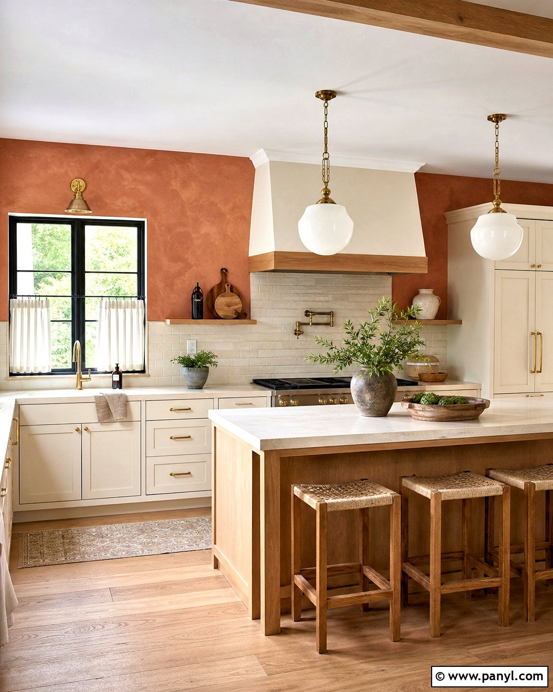 Terracotta Limewash Kitchen - 20 terracotta limewash walls
