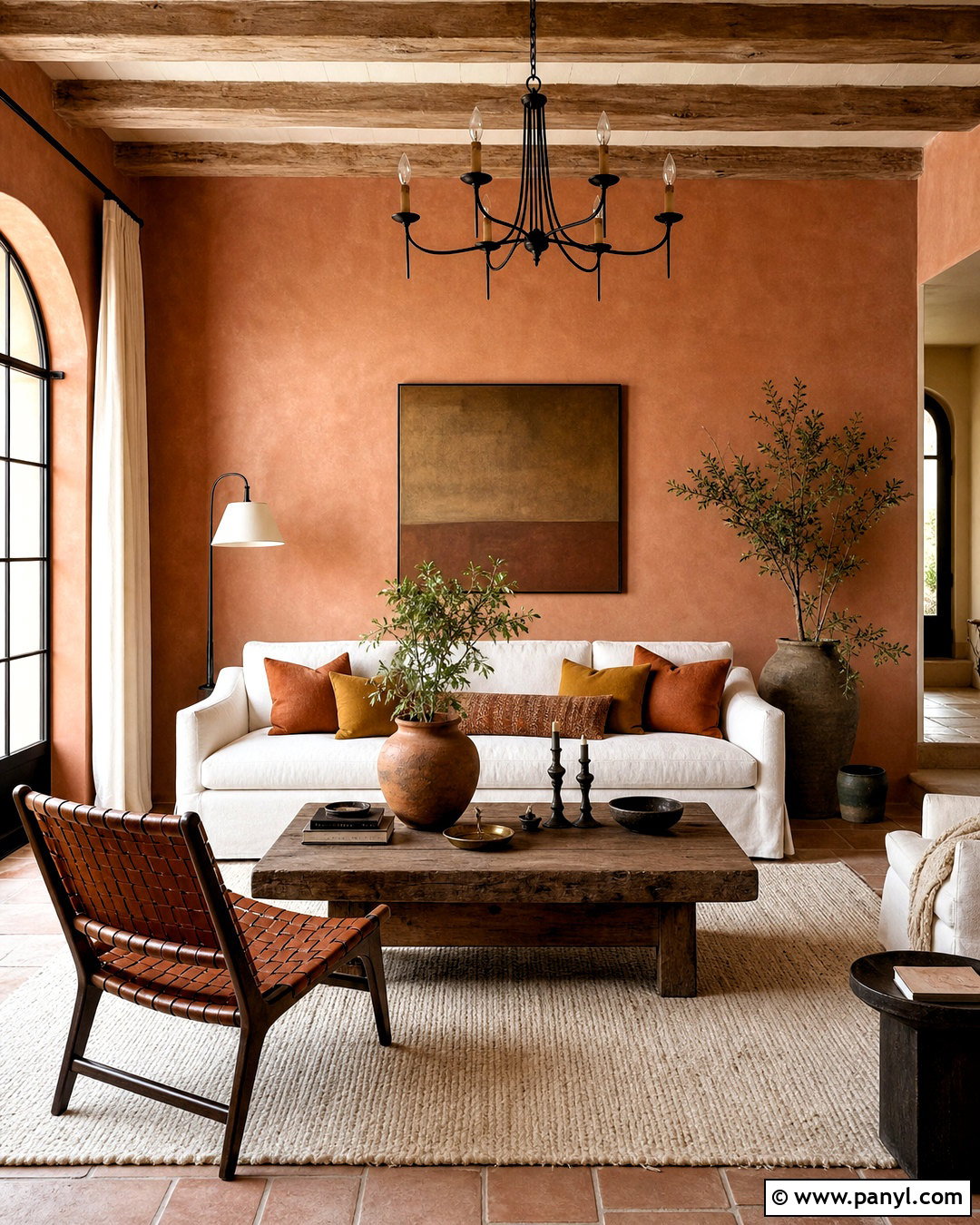 Terracotta Limewash Living Room - 20 limewash walls living rooms