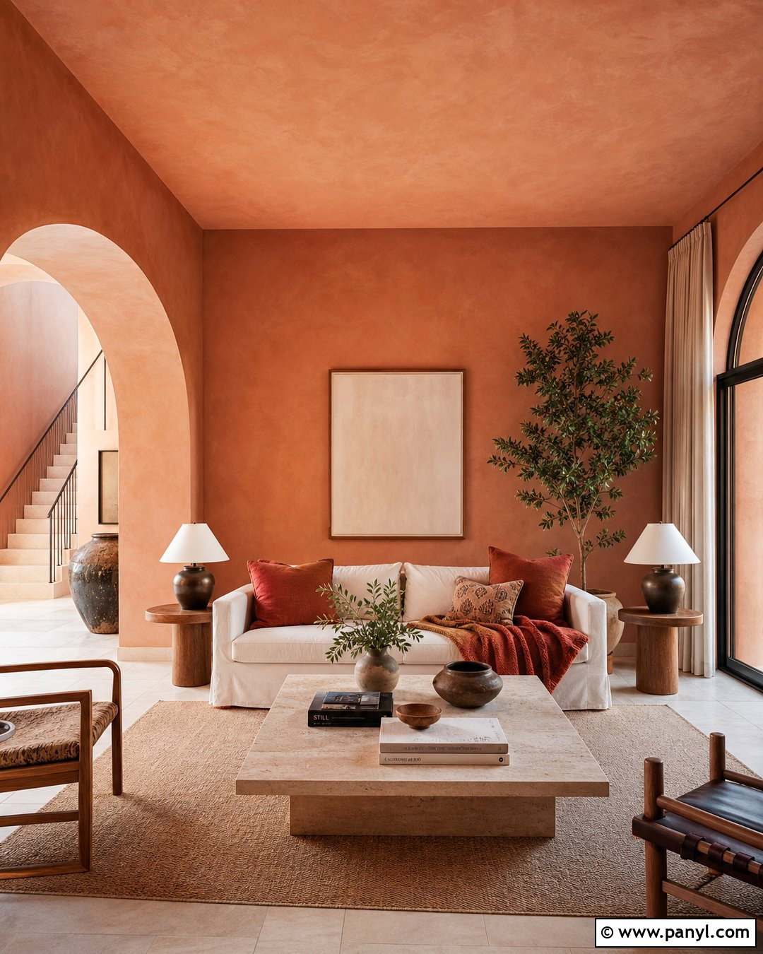 Terracotta Limewash Living Room - 25 Limewash Walls And Ceiling Ideas