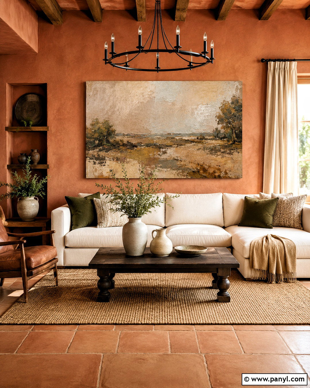 20 Living Hall Wall Painting Ideas for a Welcoming Modern Home
