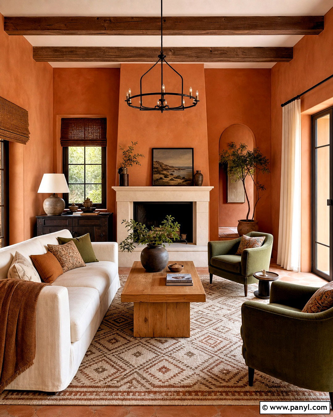 Terracotta Living Room - 20 good living room colors