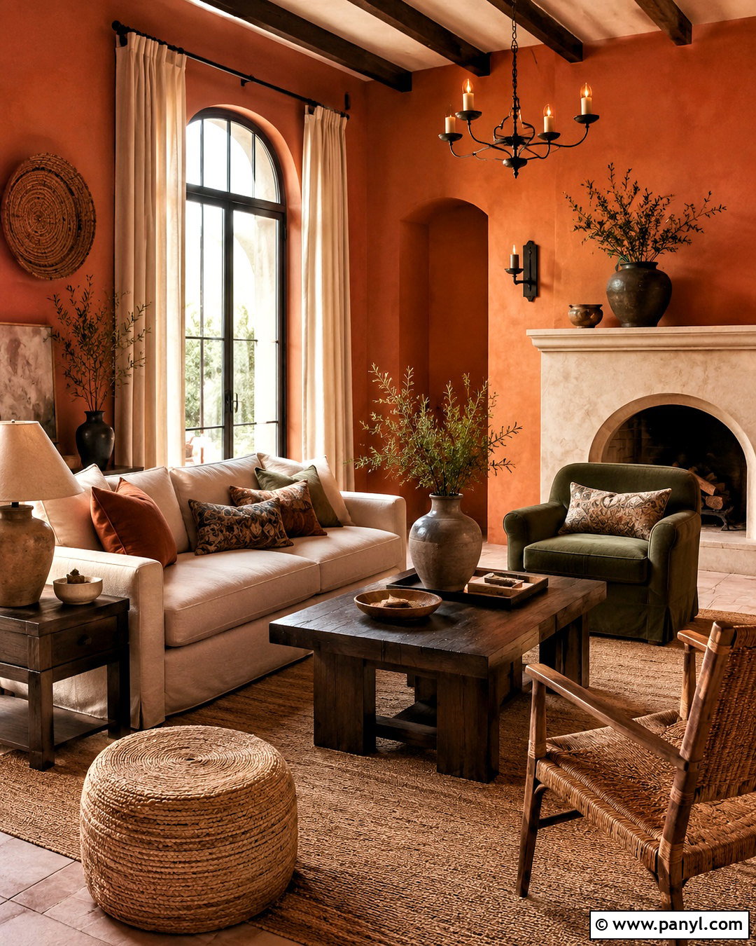 Terracotta Living Room - 20 interior design living room colors