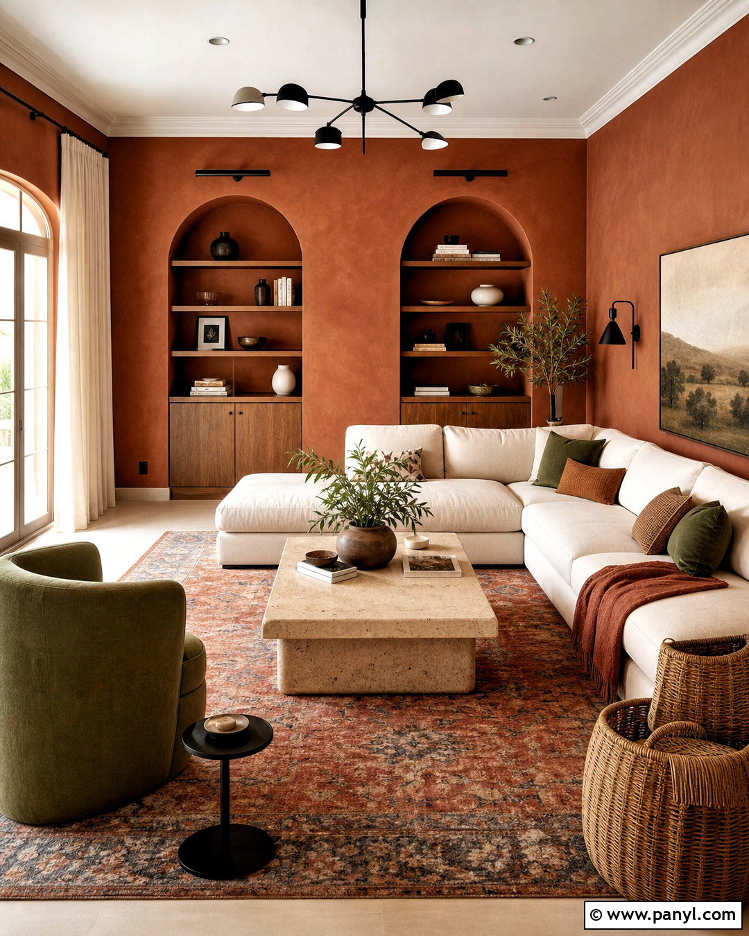 Terracotta Living Room - 20 warm paint colors for living room ideas