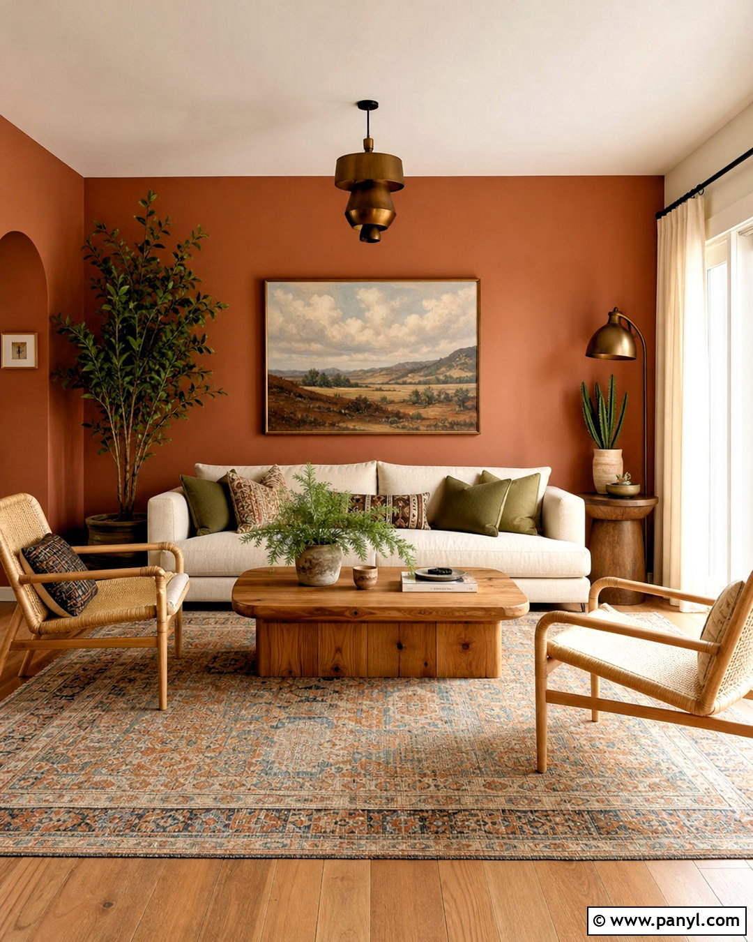 Terracotta Living Room Accent Wall - 20 accent wall for living room ideas