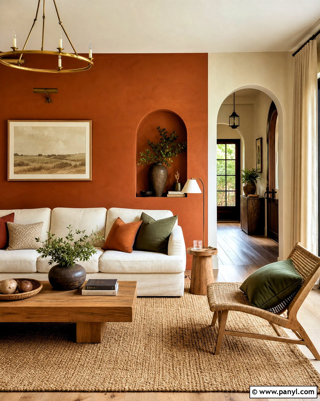 Terracotta Living Room Accent Wall - 20 living room accent wall color ideas