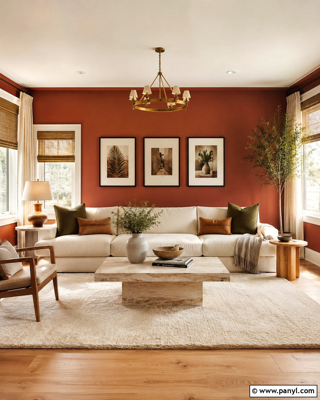 Terracotta Living Room Accent Wall - 20 terracotta interior wall ideas