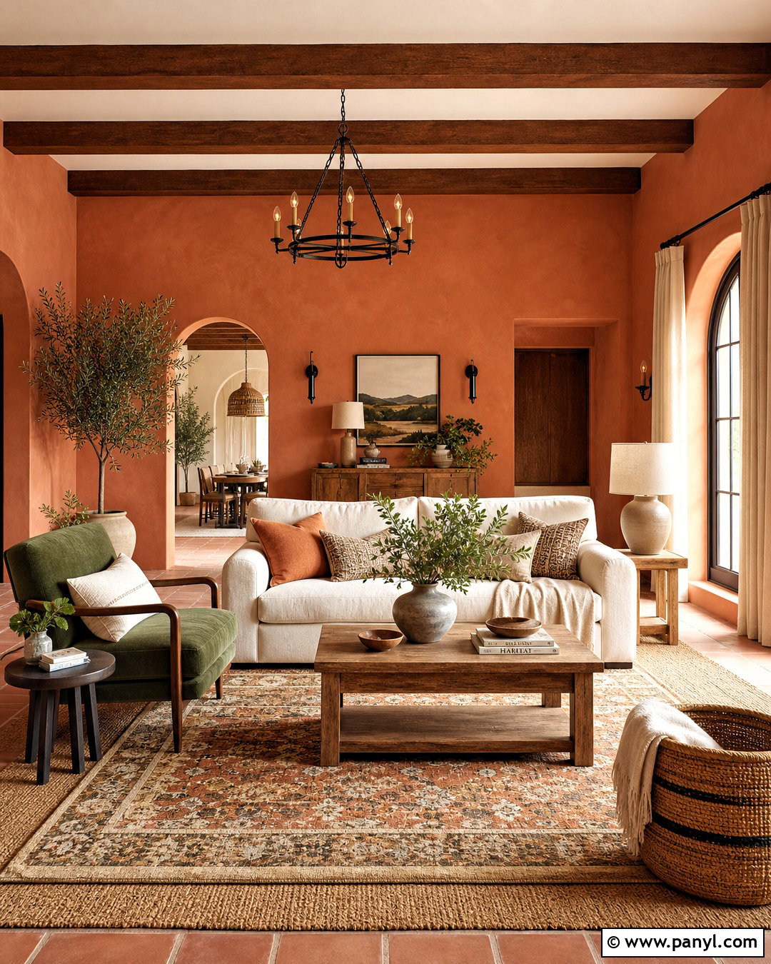 Terracotta Living Room Color - 20 warm living room colors