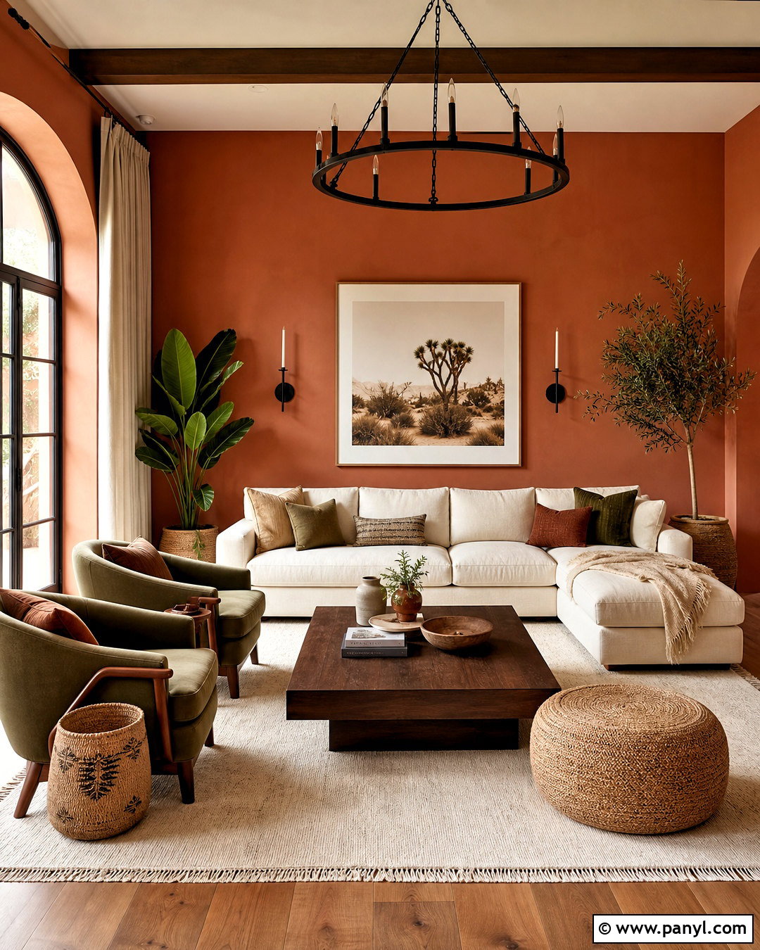Terracotta Living Room Paint - 20 warm paint colors for home ideas
