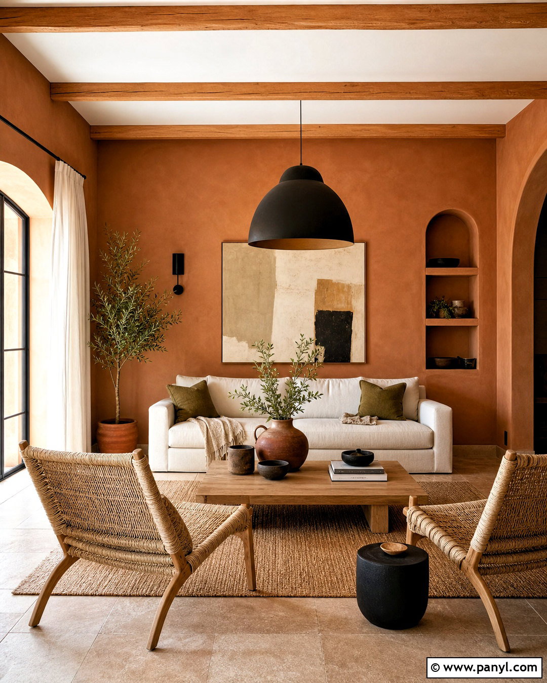 Terracotta Living Room Paint - 20 wall paints for living room colour ideas
