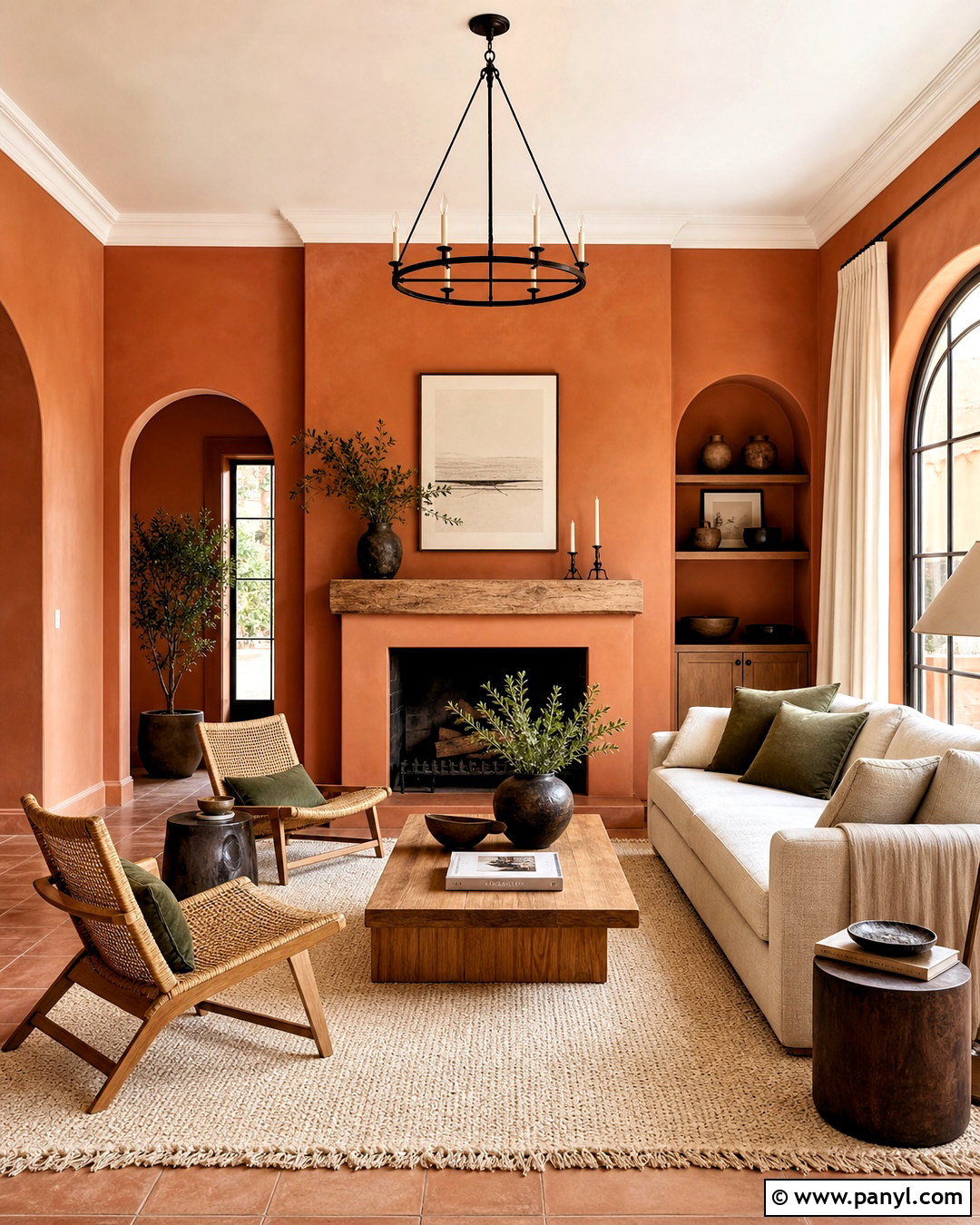 Terracotta Living Room Paint Color - 20 cozy living room paint colors