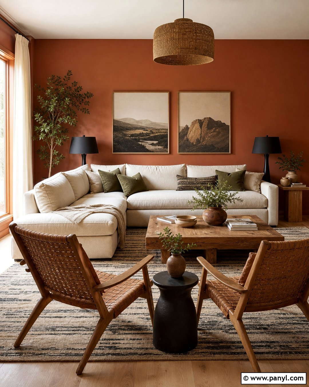 Terracotta Living Room Walls - 25 Wall Colors Living Room Ideas