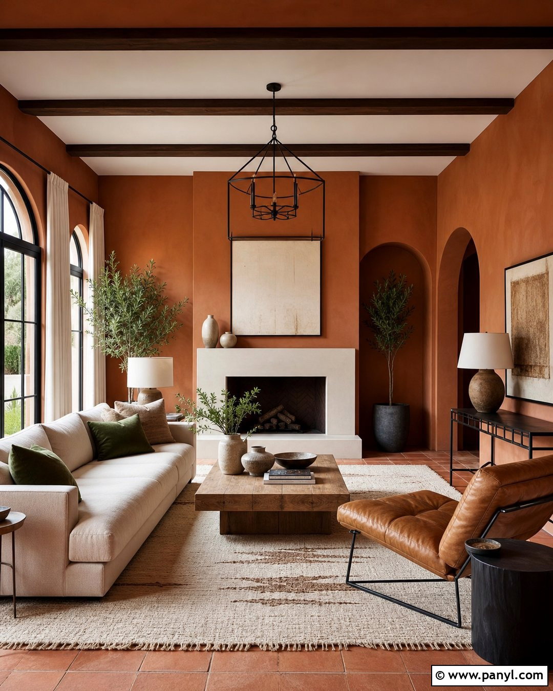 Terracotta Living Room Walls - 35 Best Wall Colors For Living Room Ideas