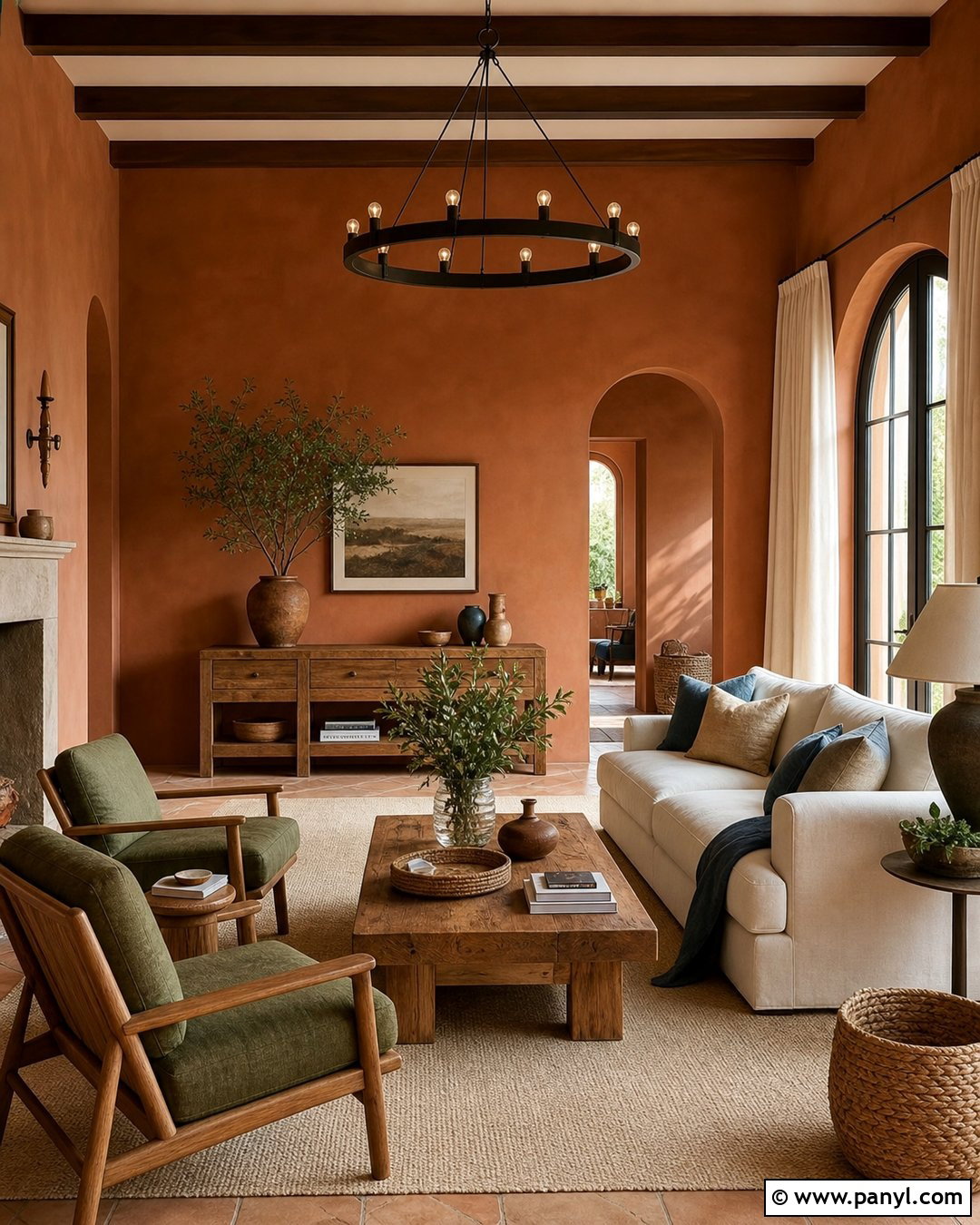 Terracotta Living Room Walls - 45 wall colors for living room ideas