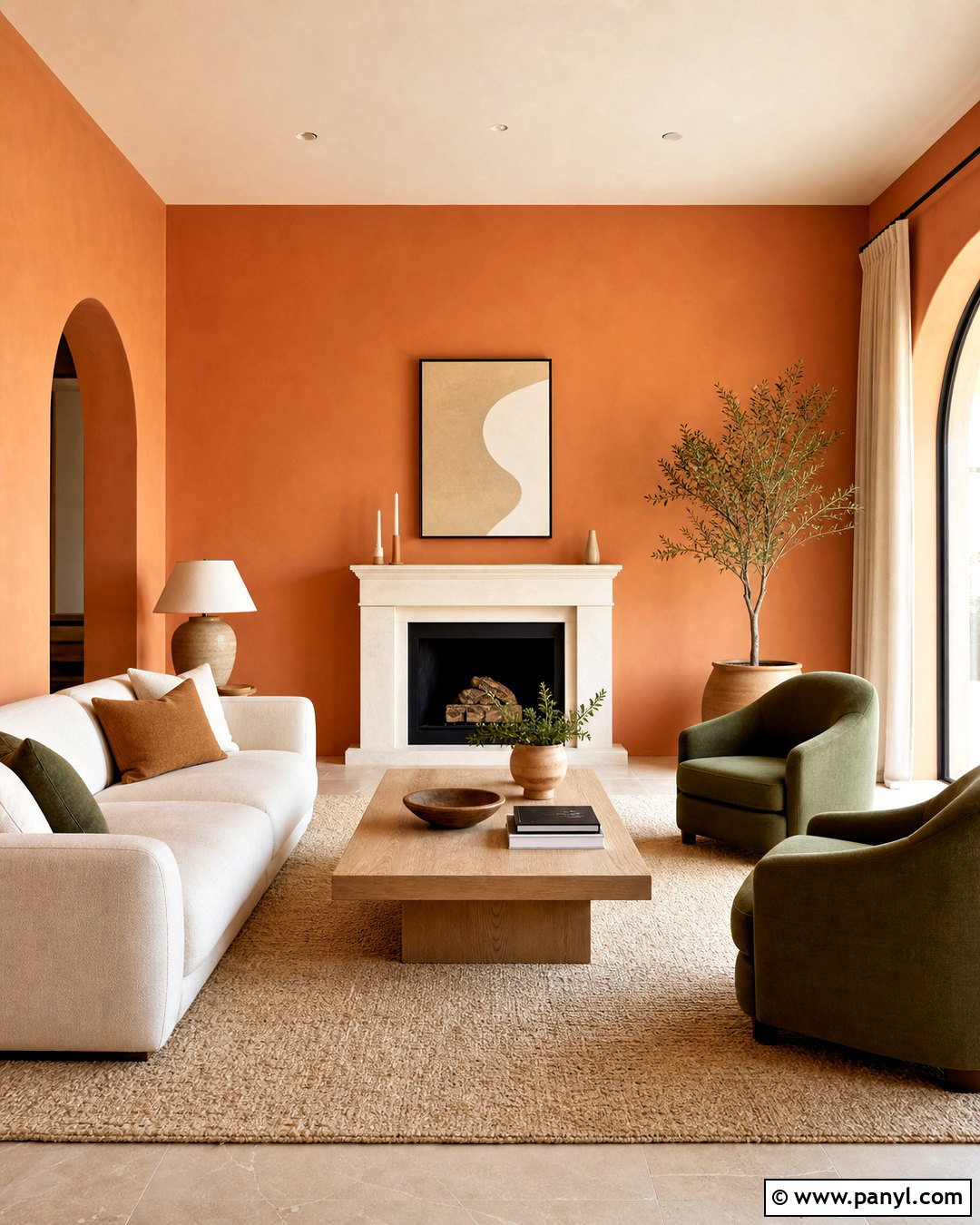 Terracotta Living Room Walls - 20 living room wall paint color ideas