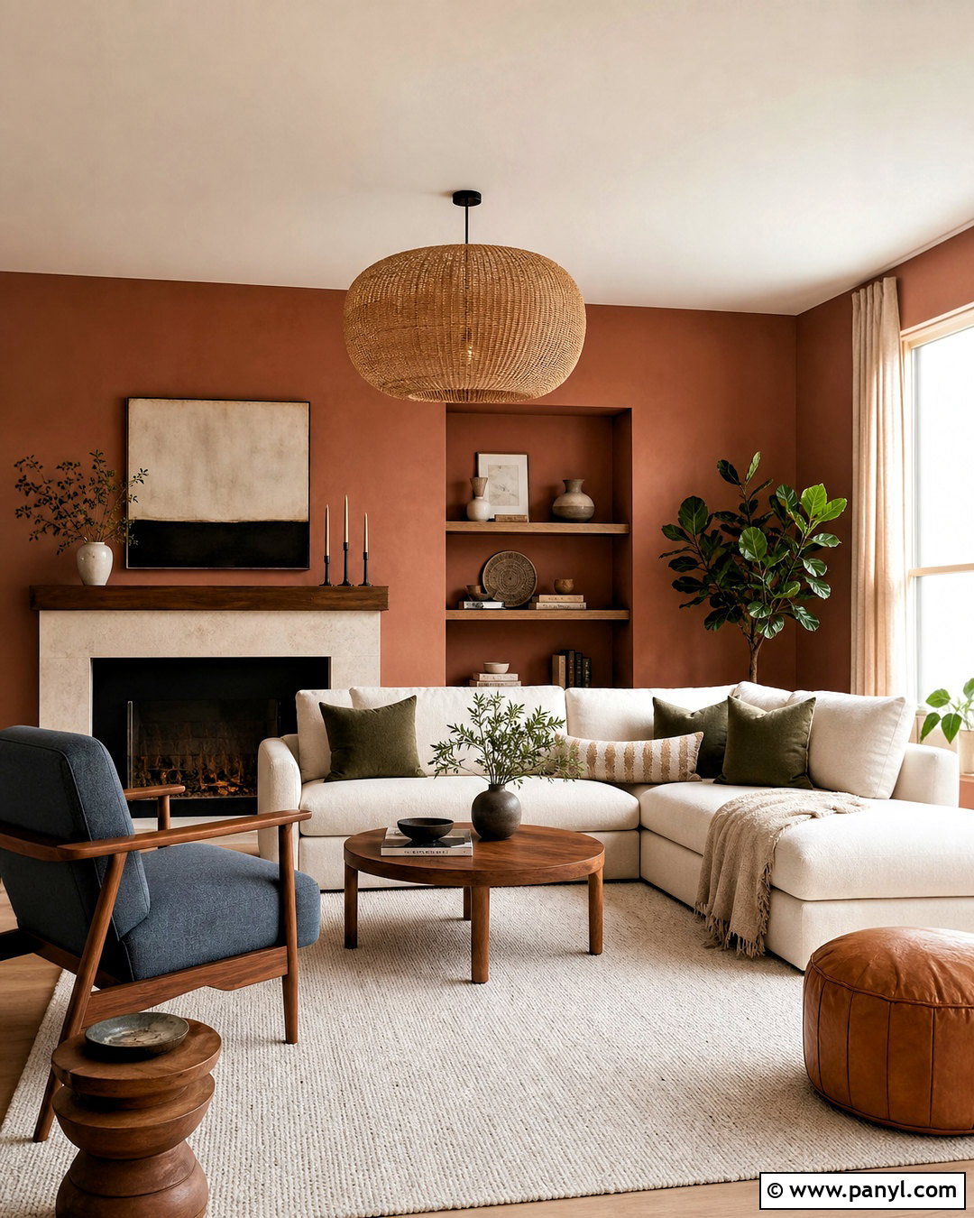 Terracotta Living Room Walls - 20 painting ideas living room wall colors
