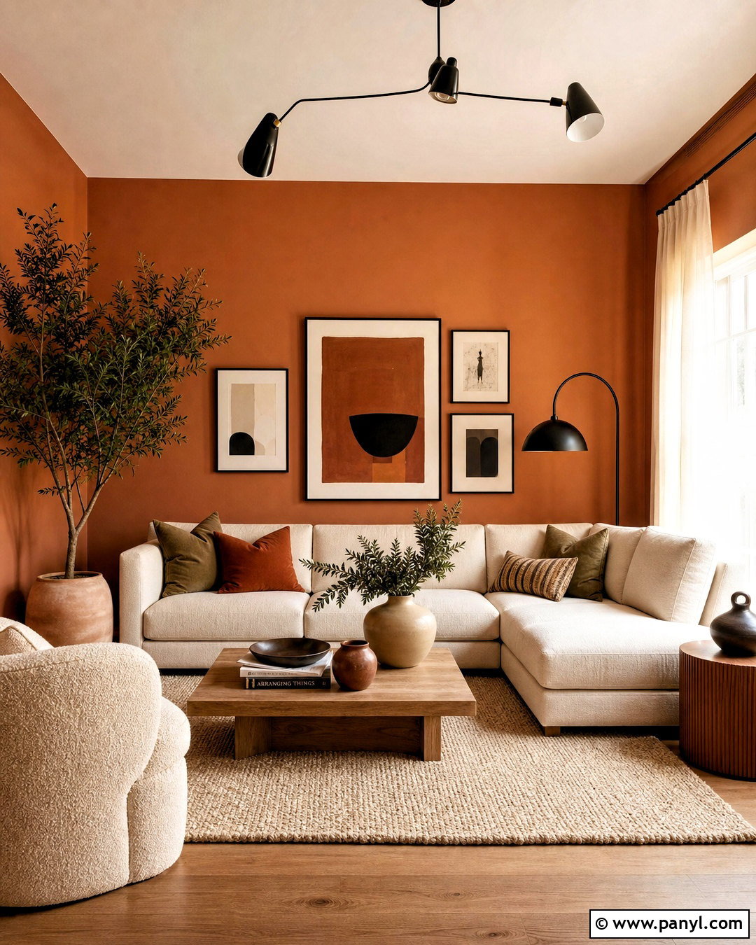 Terracotta Living Room With Cream Sofa - 20 teracotta ideas interior ideas
