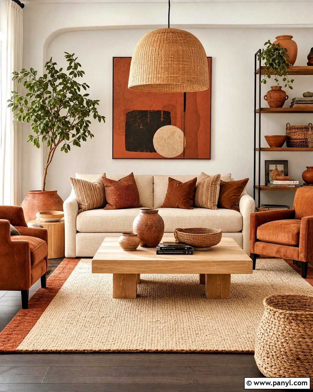Terracotta Living Room With Dark Floors - 20 white walls dark floors living room ideas