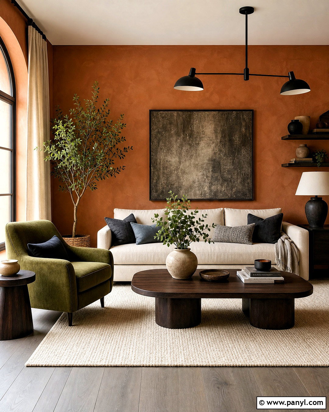 Terracotta Living Room With Grey Flooring - 20 grey flooring living room paint colors