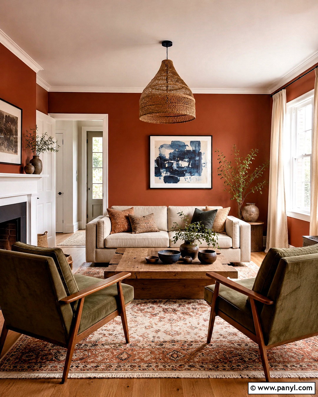 Terracotta Living Room - 20 bold paint colors