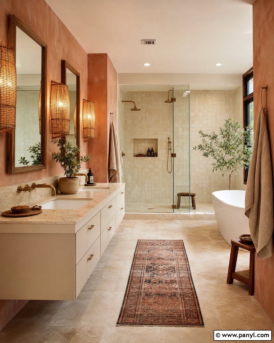 Terracotta Master Bath Walls - 25 Master Bath Wall Color Ideas