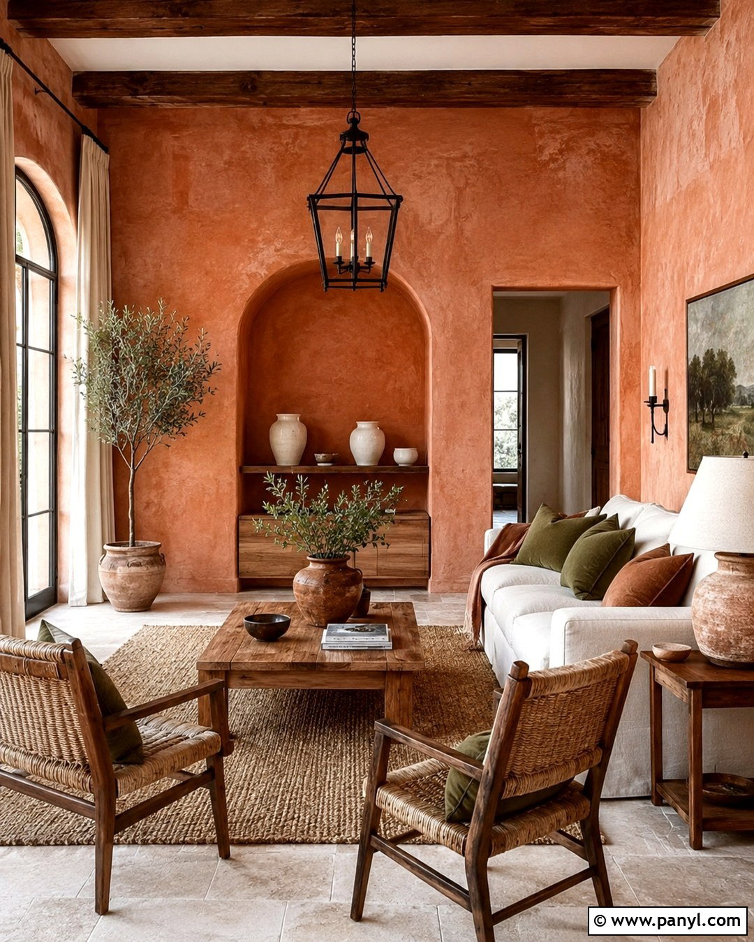 Terracotta Mediterranean Plaster Wall - 20 terracotta interior wall ideas